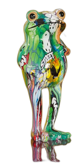 Figurine Grenouille “Street Art” (main sur le ventre)