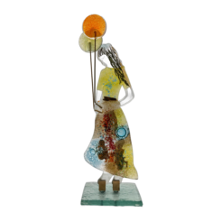 GaDecoGlass - Fille de verre avec ballon – Hydra Lime