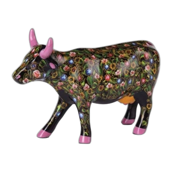 CowParade - FLower Power Cow (Medium Ceramic)