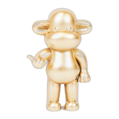 Hero - Hang Loose Monkey « La Légende » – Polyrésine – Or – 11 x 7 x 19 cm