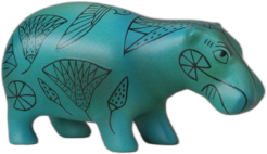 Hippotame en Faience Miniature
