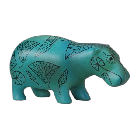 Hippotame en Faience
