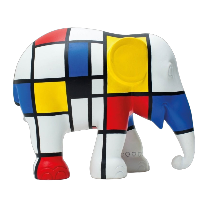 Elephant Parade - Hommage to Mondriaan 10cm