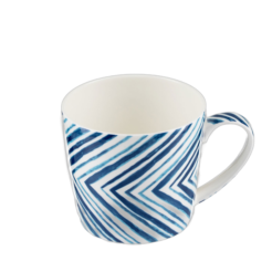Mug à rayures bleues