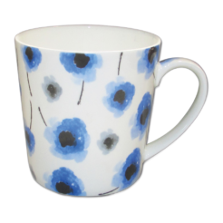 Mug avec coquelicots bleus