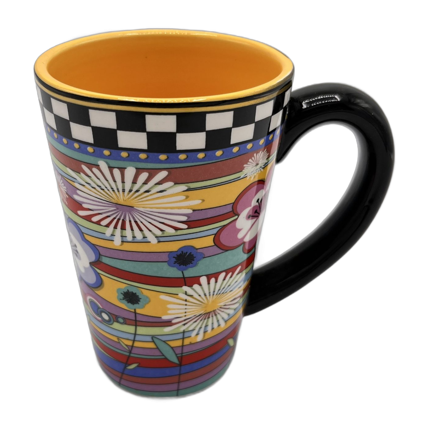 Mug avec différentes fleurs (orange)