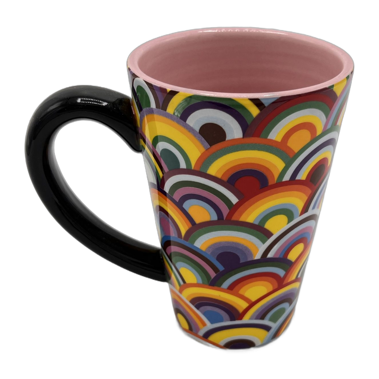 Mug avec différents arcs-en-ciel (rose)