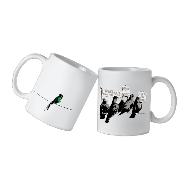 Mug en céramique Banksy 325 ml – Birds