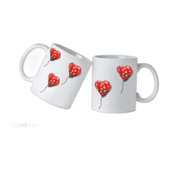 Mug en céramique Banksy 325 ml – Cœur bandé