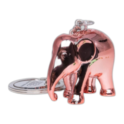 Porte-clés Elephant Parade – Rose chromé