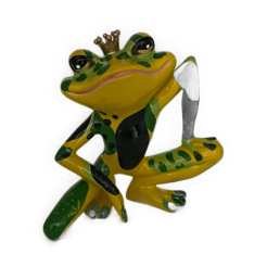 Art24 Design - Prince grenouille assis vert