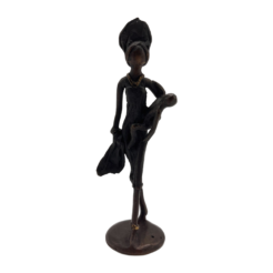 Statue noire africaine de la mère et de l’enfant