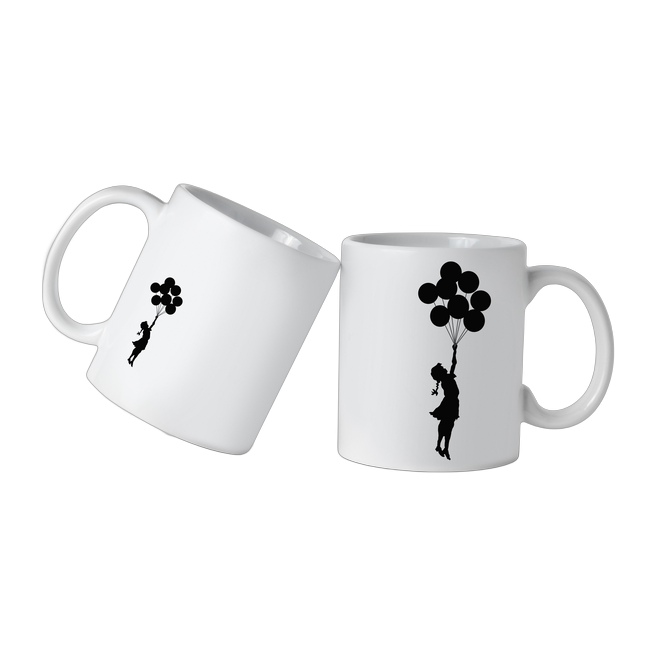 Tasse en céramique Banksy 325 ml – Flying Balloons Girl