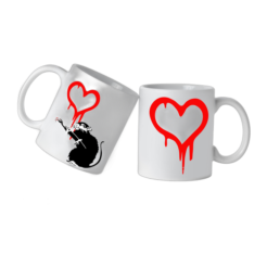 Tasse en céramique Banksy 325 ml – Love rat