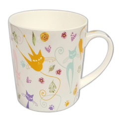 Tasse rétro avec des chats