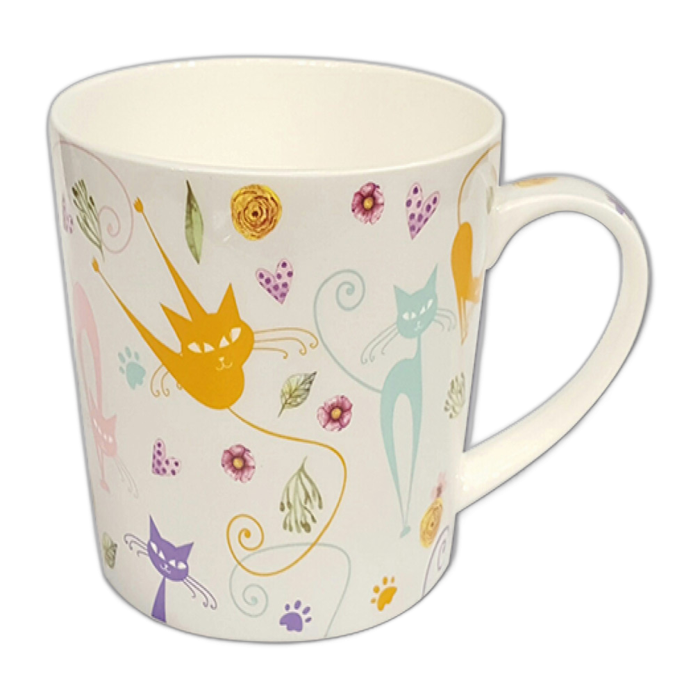 Tasse rétro avec des chats