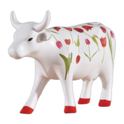 CowParade - Tulip Cow (medium ceramic)