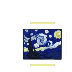 Van Gogh – La Nuit étoilée Aimant en PVC
