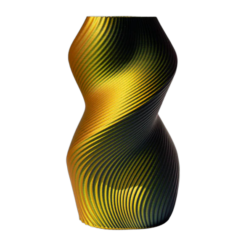 Vase multicolore « Siluet » (noir/or) 25 cm