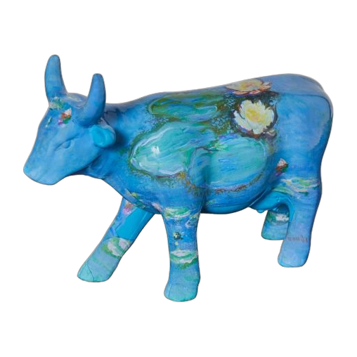 CowParade - Water Lilies (céramique moyenne)