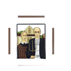 Wood – American Gothic Aimant en PVC